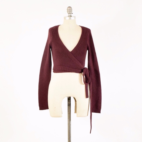 Theory Sweaters - Theory Cashmere Cropped Wrap Sweater